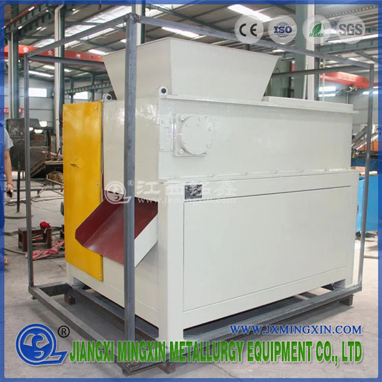 Single Shaft Shredder——Blades crush materials, screen controls discharge size.